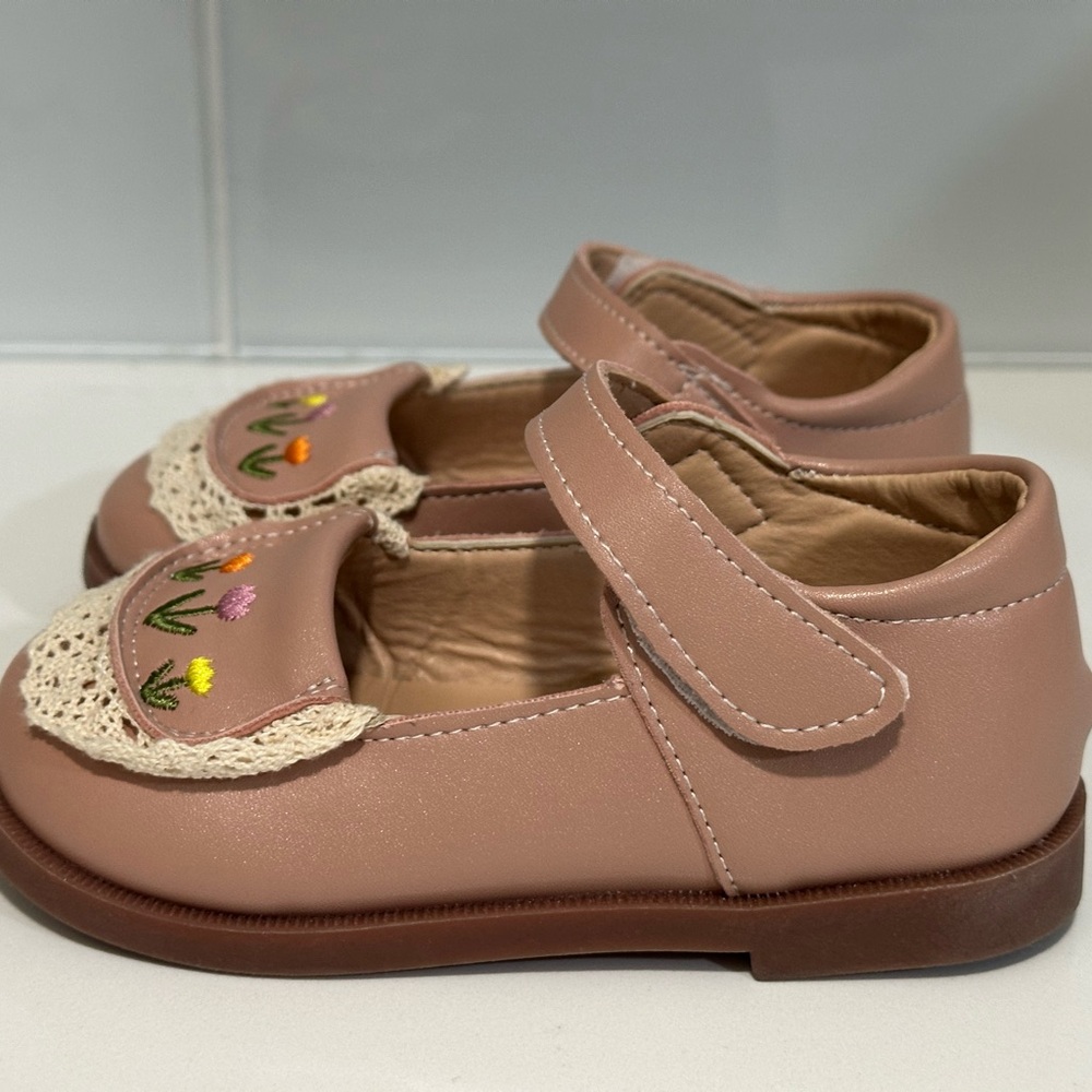 Girls' Shoes Floral Lace Embroidered Low Cut Princess Shoes Flat Size EU 26 US 9 - Picture 3 of 7